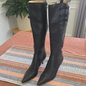 Ann Taylor Black Heeled Boots